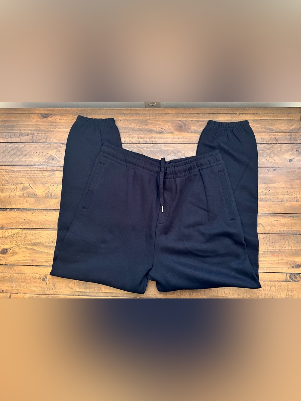New Men's Lane Seven Black Elastic Waist Jogger Pants